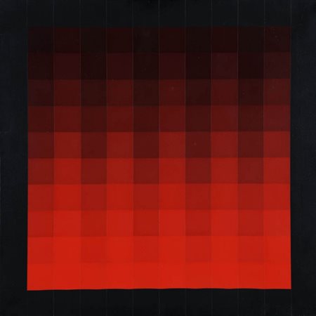 Hugo Demarco 1932 - 1995 " Pregretiore rouge ", 1974 Acrilico su tela, cm. 60...