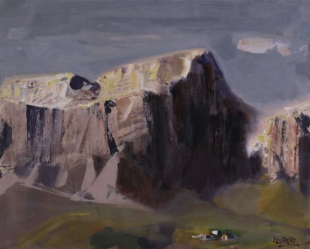 SQUITIERI ITALO 1907 - 1994Dolomiti, 1971olio su tela cm. 40x50, firma in...