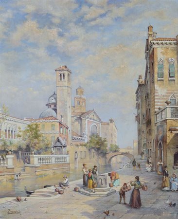 BERNARDI CAMILLO Predazzo (Trento) 1875 - 1938Veneziaolio su tela cm. 55x46,...