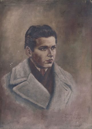 GROSSO GIUSEPPE Torino 1925Ritratto, 1945olio su tela cm. 70x55, firma, anno...