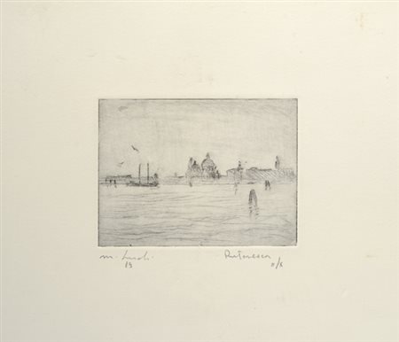 Masaniello Luschi (Livorno, 1942 - 1995) VENEZIA, 1919 Puntasecca, mm....