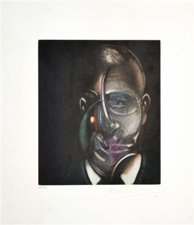 BACON FRANCIS Dublino 1909 - Madrid 1992 Portrait of Michel Leiris 1978...