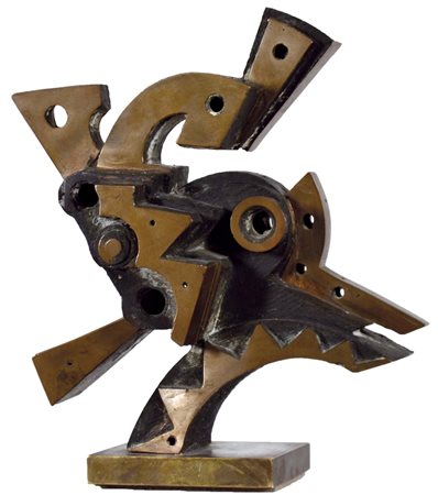 POMODORO GIO' Orciano di Pesaro 1930 Pieno vuoto scultura in bronzo lucidato...