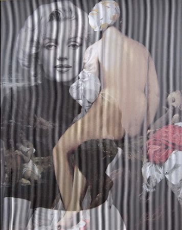 MALIPIERO Brescia 1934 Marilyn Monroe 2009 tacnica mista e collage su tavola...