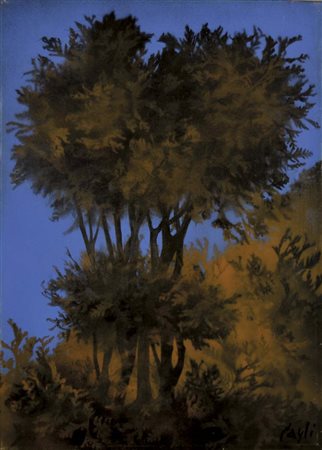 CAGLI CORRADO Ancona 1910 - Roma 1976 Alberi olio su tela 70x50 firma in...