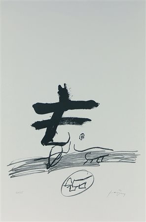 Tapies Antoni Senza titolo serigrafia su carta, cm. 89x60, es. 60/75 firmata...