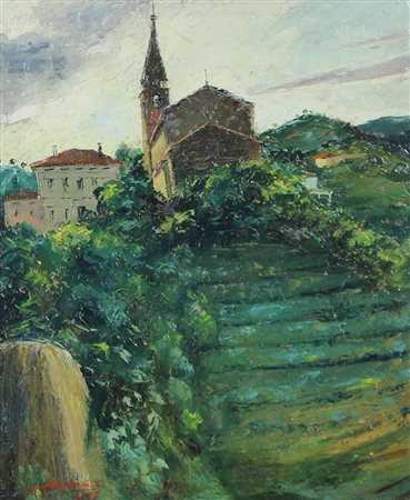 Sperati Gaetano Dintorni di Abano Terme, 1957 olio su tela, cm. 55x47 firmato...