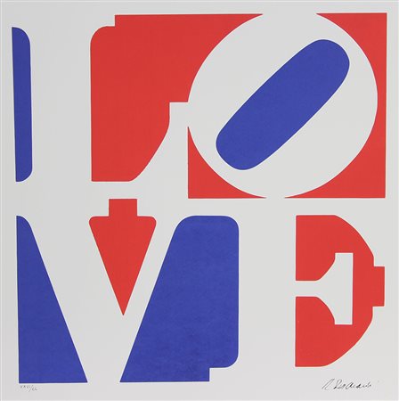 Indiana Robert LOVE serigrafia su carta Fabriano, cm. 68x68, es. XXVI/CL...