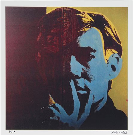 Warhol Andy Autoritratto stampa su lastra in alluminio, cm. 55x55, es. P.P....