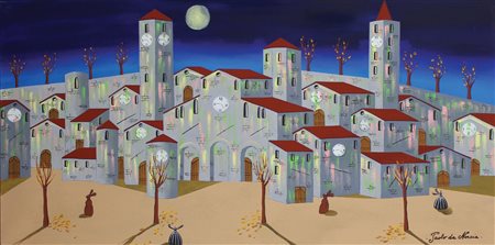 Da Norcia Paolo Quiete metafisica, 2011 acrilico su tela sabbiata, cm. 50x100...