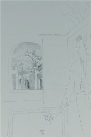 Damian Giacov Senza titolo, 1991 disegno su carta Fabriano, cm. 56x38 firmato...