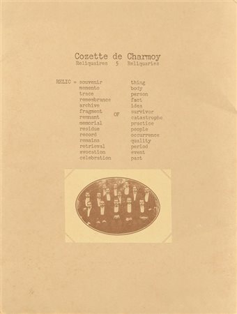 COZETTE DE CHARMOY (1939) Reliquaires 5 1976 cartella firmata, datata e...