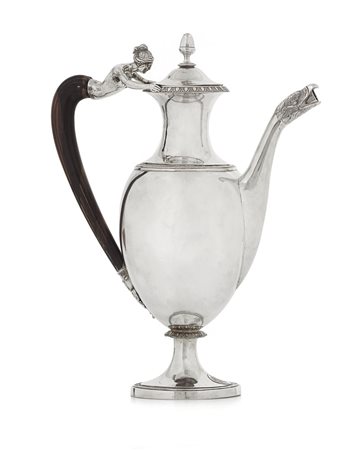 ARGENTI D'EPOCA CAFFETTIERA IN ARGENTO, PADOVA, 1815 CA., ARGENTIERE L.MERLO,...