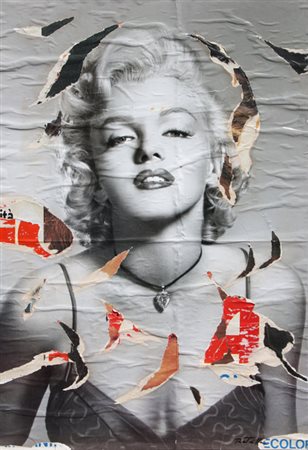 Mimmo ROTELLA Catanzaro 1918 - Milano 2006 Marilyn sexy, 1990 decollage su...