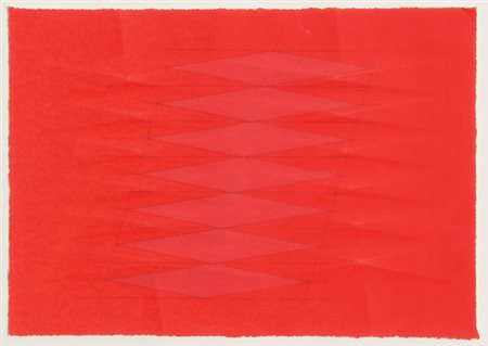 Agostino BONALUMI Vimercate (MI) 1935 - Desio 2013 Rosso, anni 80 pittura su...