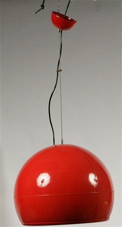 STUDIO TETRARCH. lampario "Pallade" rosso,in ABS e vetro satinato per...