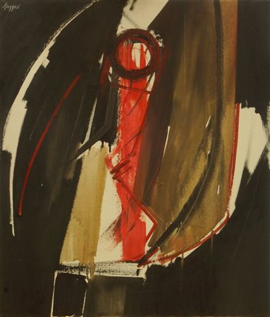 RUGGERI PIERO Torino 1930 - 2009 "Napoleone" 1973 60x50 olio su tela Opera...