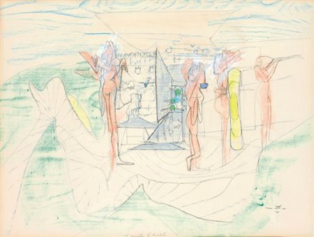 MATTA SEBASTIAN RCH 1912 - 2002 "Garantie d'objectivité" 1966 50x65,5...