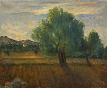 CIARDO VINCENZO Gagliano del Capo (LE) 1894 - 1970 "L'olivo" 92x112,5 olio su...