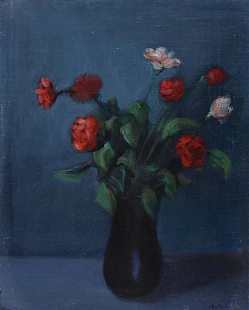 PURIFICATO DOMENICO Fondi (Lt) 14/03/1915 - Roma 06/11/1984Fiori, (1960)olio...