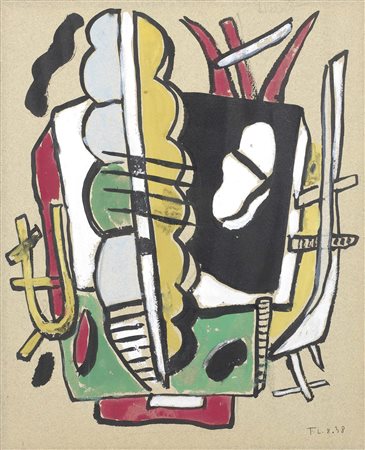 Fernand Léger Argentan 1881 - Gif sur Yvette 1955 Composizione, 1938 Gouache...