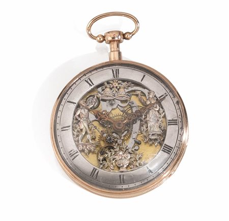 OROLOGIO DA TASCA CON AUTOMI E RIPETIZIONE ORE E QUARTI, BREGUET &amp; FILS,...