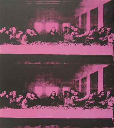 ANDY WARHOL Ultima cena 1997 Offset su carya lucida cm 68,5x77