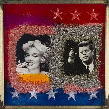 Omar Ronda (Portula 1947) - "Marilyn + J.F.K. Frozen" 2005 resina,...