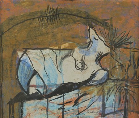 Graham Sutherland (Londra 1903 - 1980) - "Study for Reclining Stone Form"...