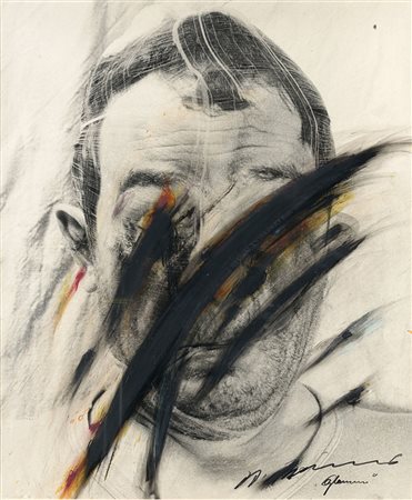 Arnulf Rainer (Baden bei Wien 1929) - "Senza titolo" 1970-71 tecnica mista su...