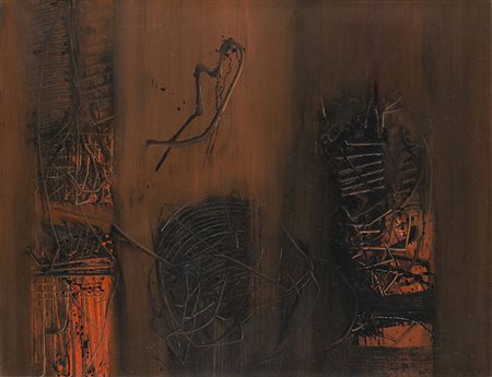 Emilio Scanavino (Genova 1922 - Milano 1986) - "Tentazioni 1" 1962 olio su...