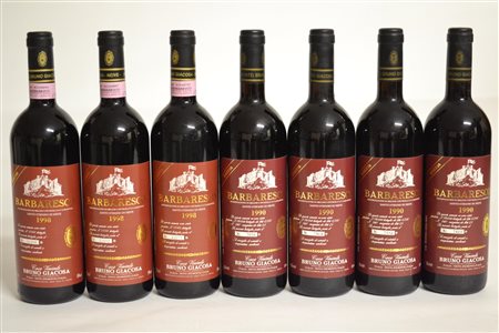 Barbaresco Santo Stefano Riserva Bruno Giacosa 1998 - 3 bt 1990 - 4 bt 7 bt E...