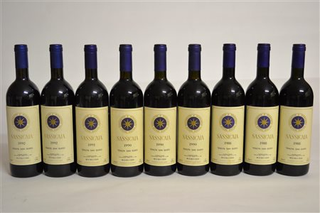 Sassicaia Tenuta San Guido 1992 - 2 bt 1991 - 1 bt 1990 - 3 bt 1988 - 3 bt 9...