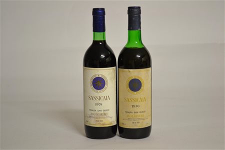 Sassicaia Tenuta San Guido 1979 - 1 bt 1976 - 1 bt 2 bt MB 1976 - etichetta...