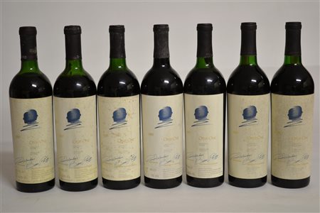 Opus One Mondavi 1987 - 2 bt 1985 - 3 bt 1980 - 2 bt 7 bt B Etichette e...