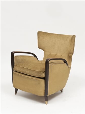 Melchiorre Bega (1898 - 1976) - Poltrona modello "511" con struttura in legno...