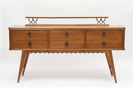 Paolo Buffa (Milano 1903 - 1970) - Contro-buffet in legno di ciliegio a sei...