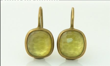 POMELLATO COPPIA DI ORECCHINI DI POMELLATO. In oro verde sabbiato 18 kt a...