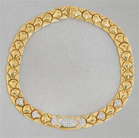 DAMIANI gioielli valenza COLLANA DI DAMIANI. In oro giallo e bianco 18 kt a...