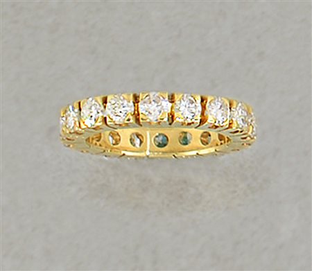 ANELLO ANELLO ETERNEL. In oro giallo 18 kt rigido interamente in diamanti...