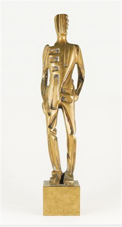 MARIO ROSSELLO (1927-2000) Uomo scultura in bronzo, es 59/100, firmata e...