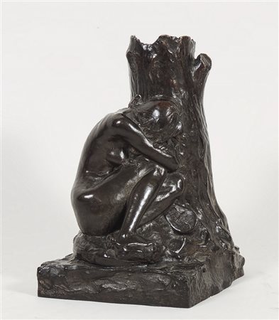 DOMENICO TRENTACOSTE (1856-1933) Saffo scultura in bronzo, firmata h cm...