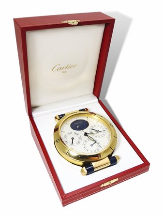 OROLOGIO DA TAVOLO PENDULETTE PASHA Cartier corredato di scatola, certificato...