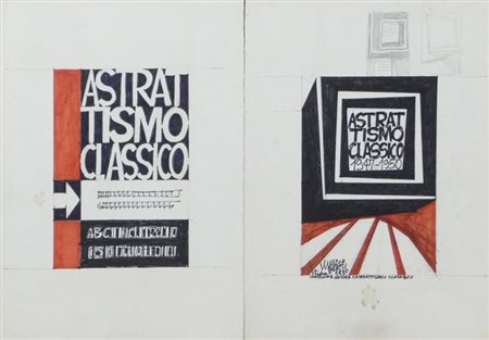 VINICIO BERTI (1921-1991) Astrattismo Classico 1947-1950 due bozzetti...