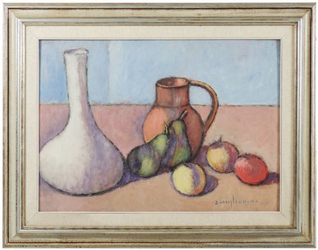 DINO MIGLIORINI (1907-2005) Natura morta con frutta, brocca e vaso olio su...