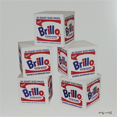 Warhol Andy (D'Aprés) Brillo riproduzione su lastra in alluminio, cm. 55x55...