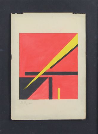 Reggiani Mauro Senza titolo, 1962 tempera su carta, cm. 30x20 firmato in...