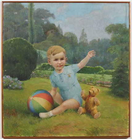 JEMOLI ACHILLE (1878 - 1960) Senza titolo. 1943. Olio su tela . Cm 85,00 x...