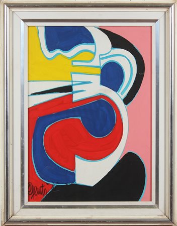 GENTILINI ALDO (1911 - 1982) Senza titolo. Tempera su tela. Cm 50,00 x 70,00....