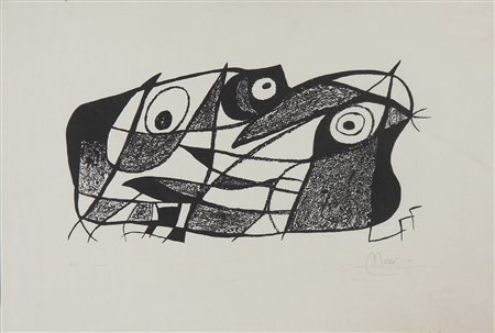 MIRO' JOAN (1893 - 1983) Senza titolo. Litografia. Cm 51,50 x 34,50. H.C....